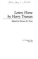 Couverture : Letters home