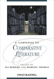 Couverture : A companion to comparative literature