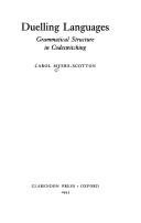 Couverture : Duelling languages