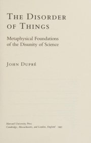 Couverture : The disorder of things