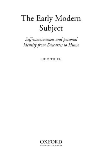 Couverture : The early modern subject
