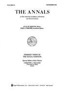 Couverture : Feminist Views of the Social Sciences (The ANNALS of the American Academy of Political and Social Science Series)