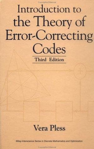 Couverture : Introduction to the theory of error-correcting codes
