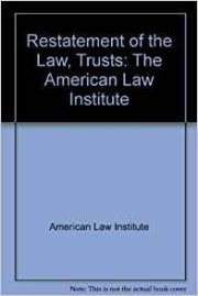 Couverture : Restatement of the law, second, trusts 2d
