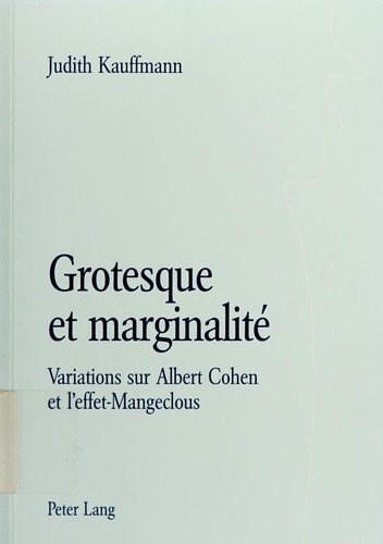 Couverture : Grotesque et marginalité