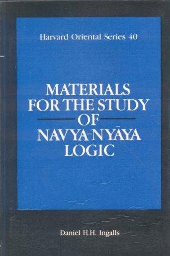 Couverture : Materials For the Study of Navya-Nyaya Logic