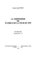 Couverture : La théopoésie de Patrice de la Tour du Pin