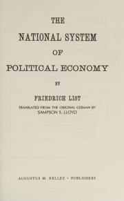 Couverture : The national system of political economy