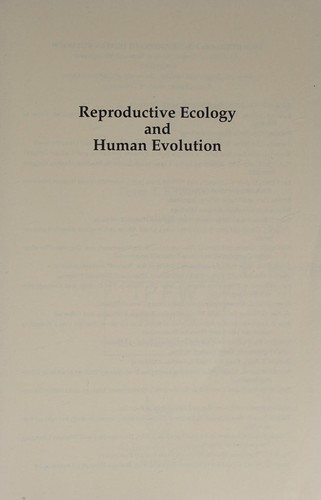 Couverture : Reproductive ecology and human evolution