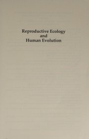 Couverture : Reproductive ecology and human evolution
