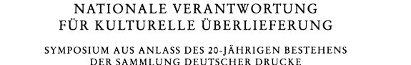 Couverture : Nationale Verantwortung für kulturelle Überlieferung