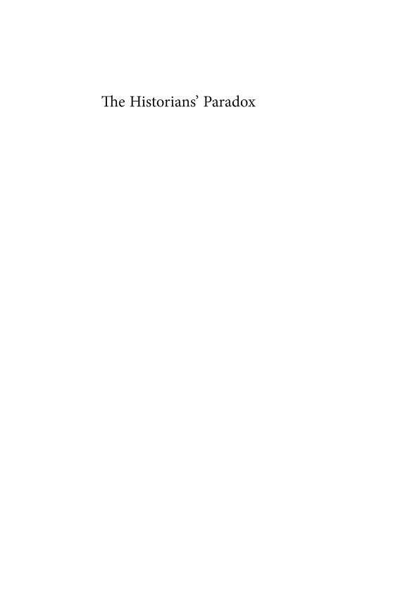 Couverture : The historians' paradox