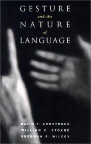 Couverture : Gesture and the nature of language