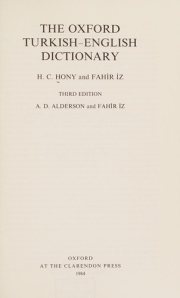 Couverture : The Oxford Turkish-English Dictionary