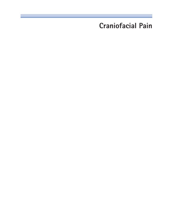 Couverture : Craniofacial pain