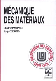 Couverture : Mécanique des matériaux (2e éd.) Charles Massonnet, Serge Cescotto