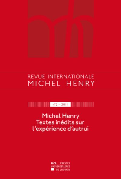 Couverture : Textes inédits sur l'expérience d'autrui