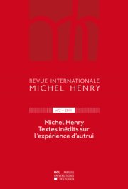 Couverture : Textes inédits sur l'expérience d'autrui