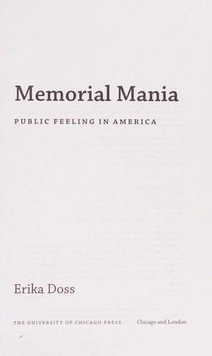 Couverture : Memorial mania