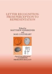 Couverture : Letter Recognition From Perception To Representation
