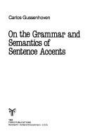 Couverture : On the grammar and semantics of sentence accents