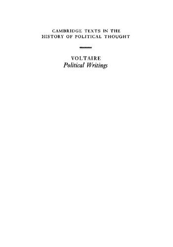 Couverture : Political writings