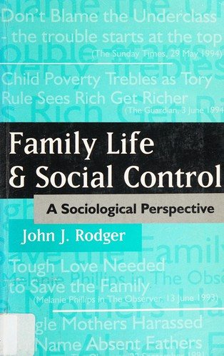 Couverture : Family life and social control