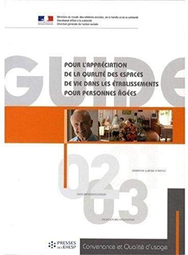 Couverture : Guide pour l'appréciation de la qualité des espaces de vie dans les établissements pour personnes âgées