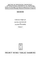 Couverture : Phonétique instrumentale et linguistique
