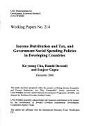 Couverture : Income distribution and tax, and government social spending policies in developing countries