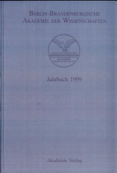Couverture : Jahrbuch 1999