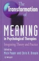 Couverture : The transformation of meaning in psychological therapies