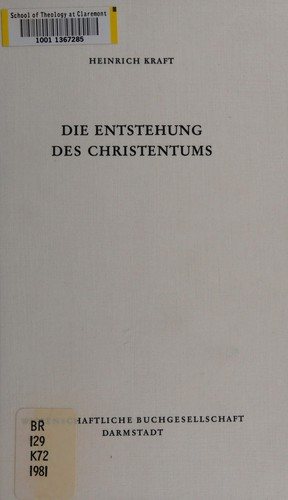 Couverture : Die Entstehung des Christentums