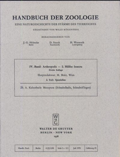 Couverture : Handuch der Zoologie