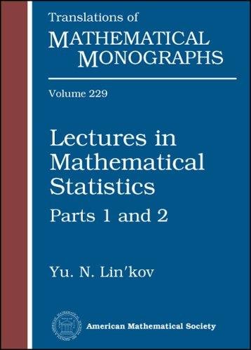 Couverture : Lectures in mathematical statistics