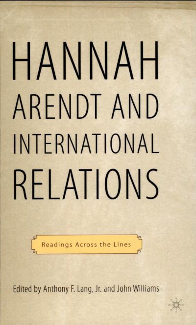 Couverture : Hannah Arendt and international relations