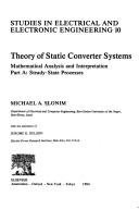 Couverture : Theory of static converter systems