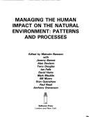 Couverture : Managing the human impact on the natural environment