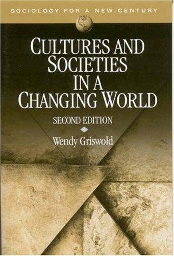 Couverture : Cultures and societies in a changing world