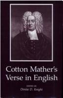 Couverture : Cotton Mather's verse in English
