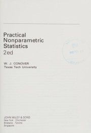 Couverture : Practical nonparametric statistics