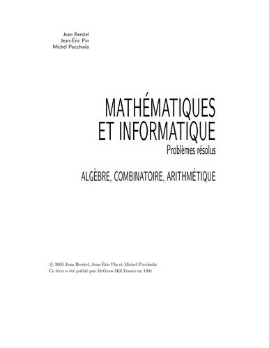 Couverture : Mathe matiques et informatique