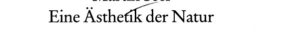 Couverture : Eine Ästhetik der Natur