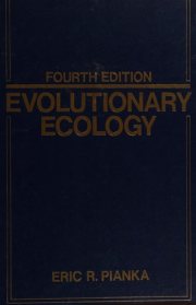 Couverture : Evolutionary ecology