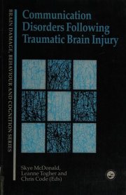Couverture : Communication disorders following traumatic brain injury