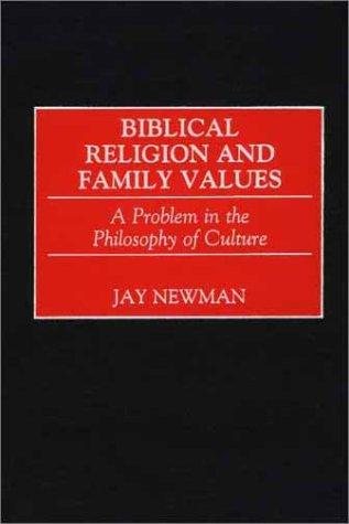 Couverture : Biblical Religion and Family Values