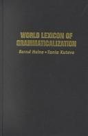 Couverture : World Lexicon of grammaticalization