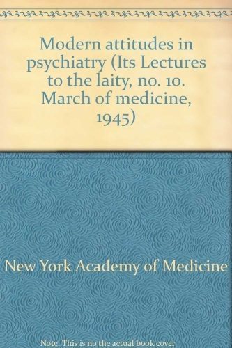 Couverture : Modern attitudes in psychiatry