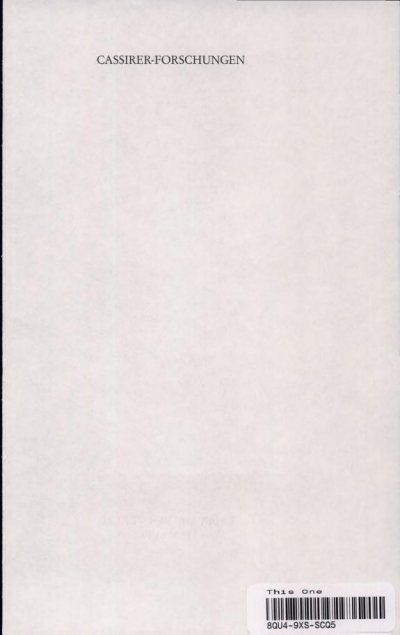 Couverture : Ernst Cassirer