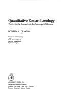 Couverture : Quantitative zooarchaeology